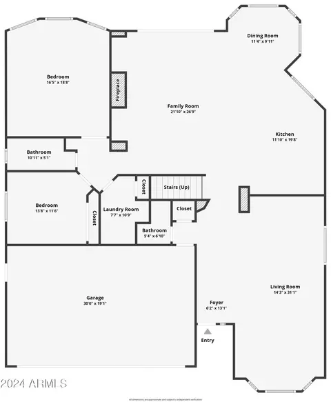 Floorplan - 528 E Brookwood Ct, Phoenix, AZ 85048 photo 1 of 2
