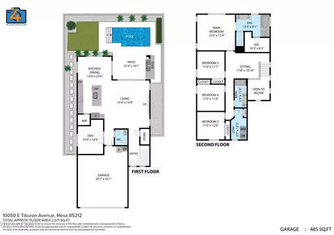 Floorplan - 10050 E Tiburon Ave, Mesa, AZ 85212 photo 1 of 2
