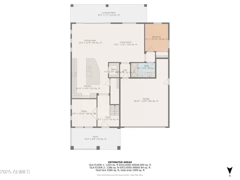 Floorplan - 4257 E John St, Gilbert, AZ 85295 photo 1 of 5