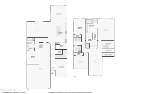 Floorplan - 3045 E Bloomfield Pkwy, Gilbert, AZ 85296 photo 1 of 1