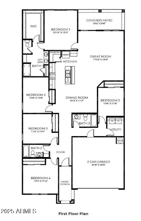 Floorplan - 11928 E Aster Ln, Florence, AZ 85132 photo 1 of 1