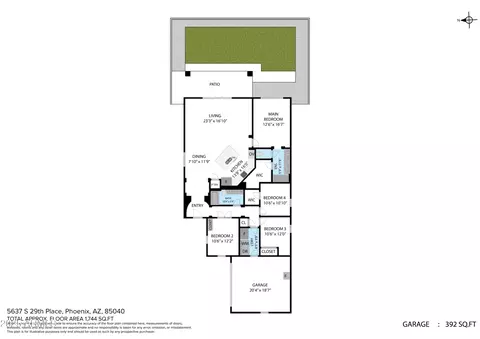 Floorplan - 5637 S 29th Pl, Phoenix, AZ 85040 photo 2 of 2
