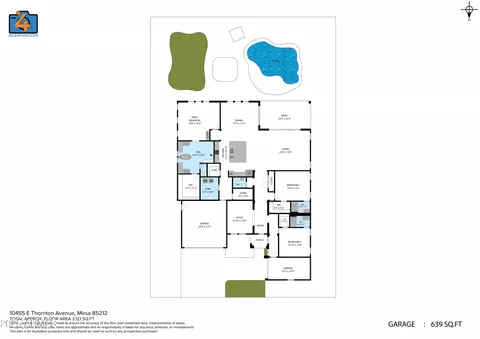 Floorplan - 10455 E Thornton Ave, Mesa, AZ 85212 photo 1 of 3