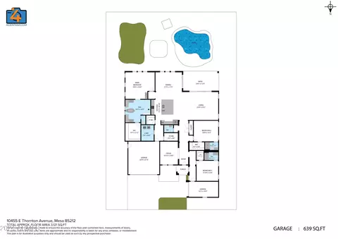 Floorplan - 10455 E Thornton Ave, Mesa, AZ 85212 photo 3 of 3