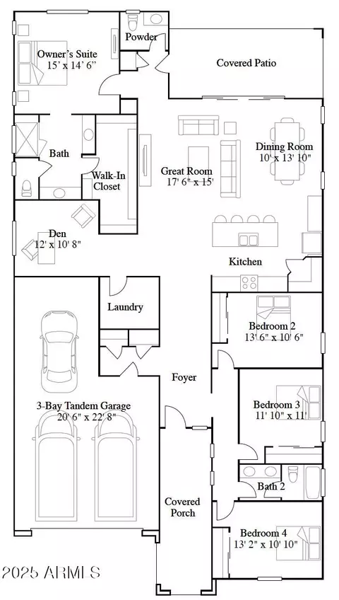 Floorplan - 2049 W Burnside Trl W, Phoenix, AZ 85085 photo 1 of 1