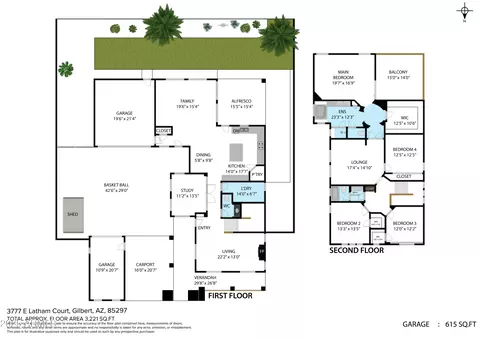 Floorplan - 3777 E Latham Ct, Gilbert, AZ 85297 photo 2 of 3