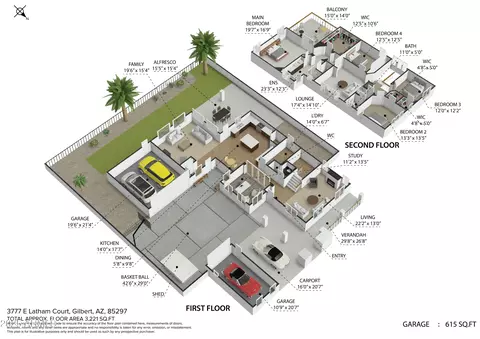 Floorplan - 3777 E Latham Ct, Gilbert, AZ 85297 photo 1 of 3