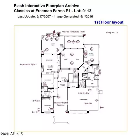 Floorplan - 2443 E Ficus Way, Gilbert, AZ 85298 photo 1 of 2