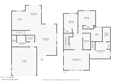 Floorplan - 3845 Earll Dr, Phoenix, AZ 85018 photo 1 of 3