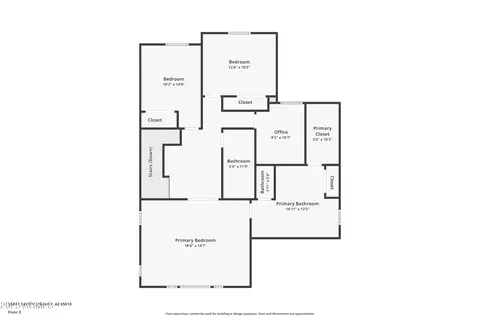 Floorplan - 3845 Earll Dr, Phoenix, AZ 85018 photo 3 of 3