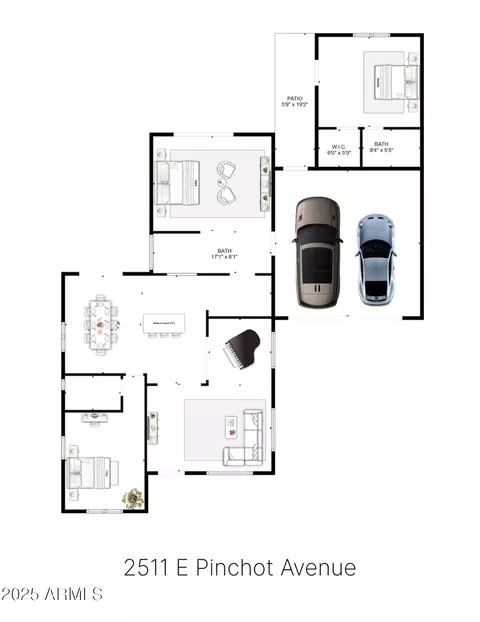 Floorplan - 2511 E Pinchot Ave, Phoenix, AZ 85016 photo 1 of 1