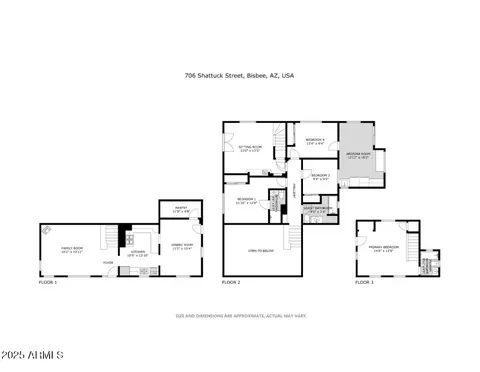 Floorplan - 706 Shattuck St, Bisbee, AZ 85603 photo 1 of 1