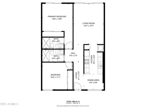 Floorplan - 4646 N 11th Ave #125, Phoenix, AZ 85013 photo 1 of 1