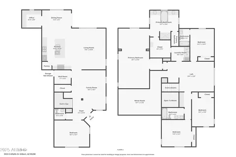 Floorplan - 3933 E Alfalfa Dr, Gilbert, AZ 85298 photo 1 of 3