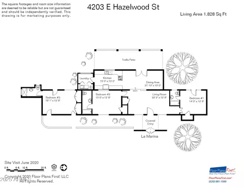 Floorplan - 4203 E Hazelwood St, Phoenix, AZ 85018 photo 4 of 7