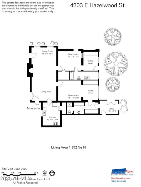 Floorplan - 4203 E Hazelwood St, Phoenix, AZ 85018 photo 6 of 7