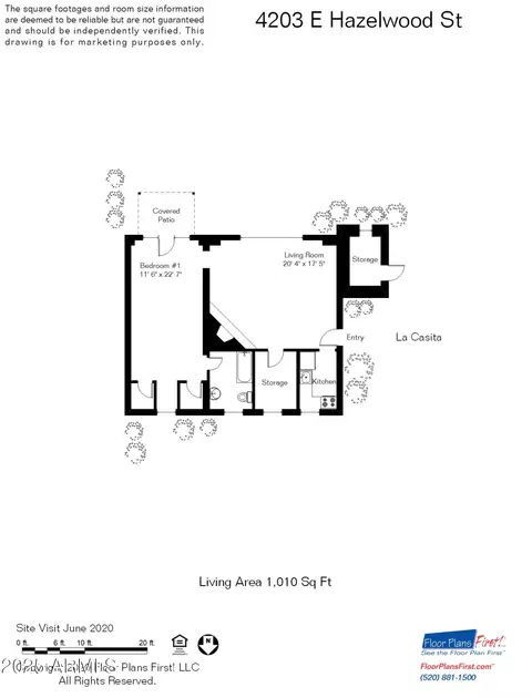 Floorplan - 4203 E Hazelwood St, Phoenix, AZ 85018 photo 3 of 7