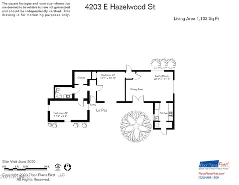 Floorplan - 4203 E Hazelwood St, Phoenix, AZ 85018 photo 5 of 7