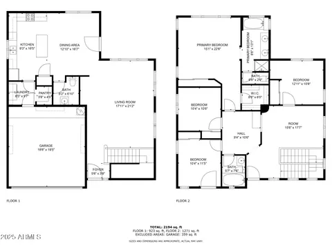 Floorplan - 4368 E Cullumber St, Gilbert, AZ 85234 photo 3 of 6