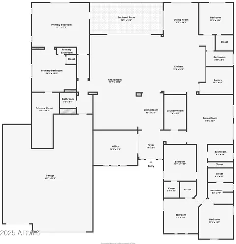 Floorplan - 3648 E Fargo St, Mesa, AZ 85205 photo 1 of 1