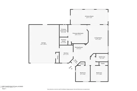 Floorplan - 905 E Bluefield Ave, Phoenix, AZ 85022 photo 1 of 1