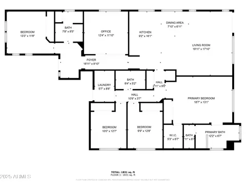 Floorplan - 6951 E Roland St, Mesa, AZ 85207 photo 2 of 2