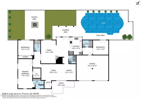 Floorplan - 4596 E Calle Ventura --, Phoenix, AZ 85018 photo 5 of 5