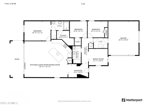 Floorplan - 2822 E Hidalgo Ave, Phoenix, AZ 85040 photo 2 of 2