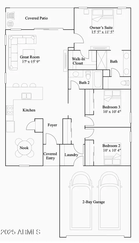 Floorplan - 3268 W Caleb Rd, Phoenix, AZ 85083 photo 1 of 2