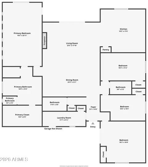 Floorplan - 3834 E Clarendon Ave, Phoenix, AZ 85018 photo 2 of 2