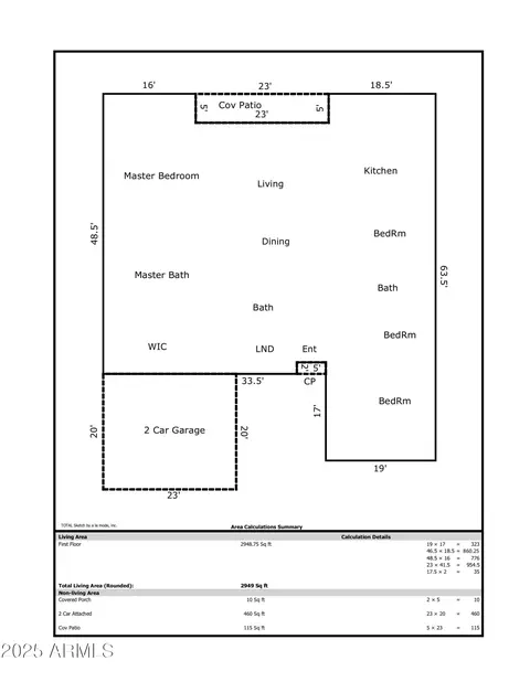 Floorplan - 3834 E Clarendon Ave, Phoenix, AZ 85018 photo 1 of 2