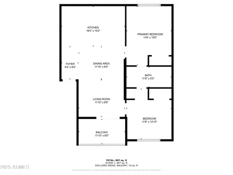 Floorplan - 5525 E Thomas Rd #K16, Phoenix, AZ 85018 photo 2 of 2