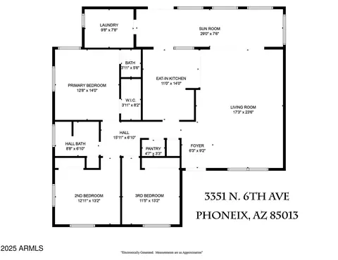 Floorplan - 3351 N 6th Ave, Phoenix, AZ 85013 photo 3 of 3