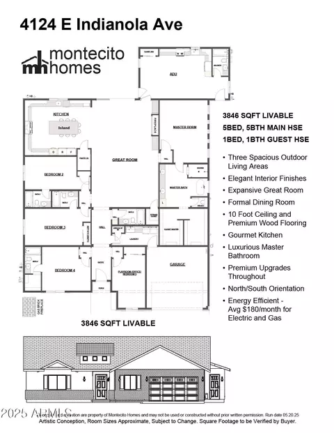 Floorplan - 4124 E Indianola Ave, Phoenix, AZ 85018 photo 1 of 2