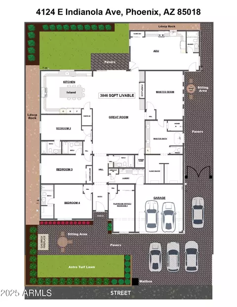 Floorplan - 4124 E Indianola Ave, Phoenix, AZ 85018 photo 2 of 2