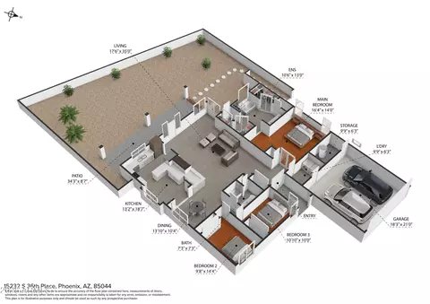 Floorplan - 15232 S 36th Pl, Phoenix, AZ 85044 photo 1 of 2