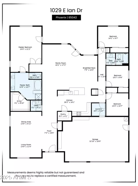 Floorplan - 1029 E Ian Dr, Phoenix, AZ 85042 photo 1 of 1