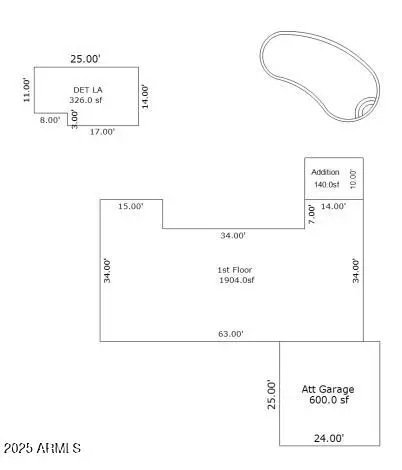 Floorplan - 3133 E Claire Dr, Phoenix, AZ 85032 photo 1 of 1