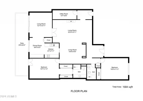 Floorplan - 361 E Palm Ln, Phoenix, AZ 85004 photo 2 of 2