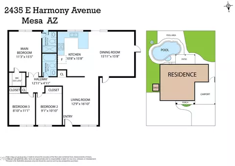 Floorplan - 2435 E Harmony Ave, Mesa, AZ 85204 photo 2 of 2