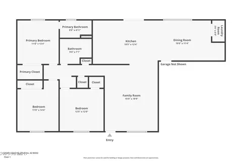 Floorplan - 4136 Eugie Ave, Phoenix, AZ 85032 photo 1 of 2