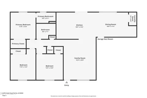 Floorplan - 4136 Eugie Ave, Phoenix, AZ 85032 photo 2 of 2