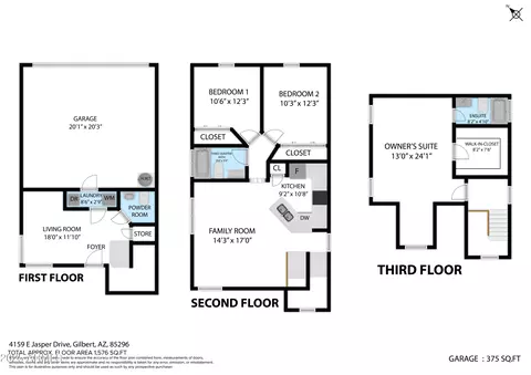 Floorplan - 4159 E Jasper Dr, Gilbert, AZ 85296 photo 1 of 1