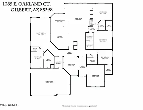 Floorplan - 1085 E Oakland Ct, Gilbert, AZ 85295 photo 1 of 1