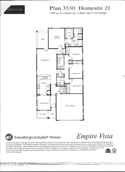 Floorplan - 5265 E Agave Vista Dr, Tucson, AZ 85756 photo 2 of 2