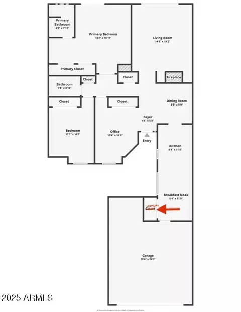 Floorplan - 7635 S Taylor Dr, Tempe, AZ 85284 photo 2 of 2