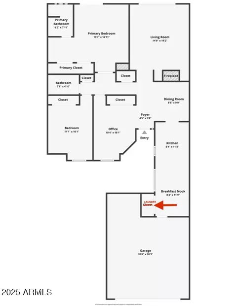 Floorplan - 7635 S Taylor Dr, Tempe, AZ 85284 photo 1 of 2