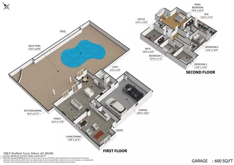 Floorplan - 308 E Sheffield Ct, Gilbert, AZ 85296 photo 1 of 2