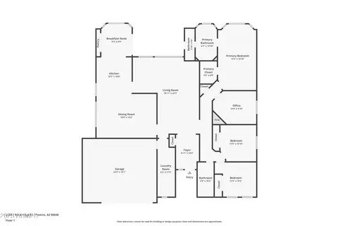 Floorplan - 2422 E Rockledge Rd, Phoenix, AZ 85048 photo 1 of 1