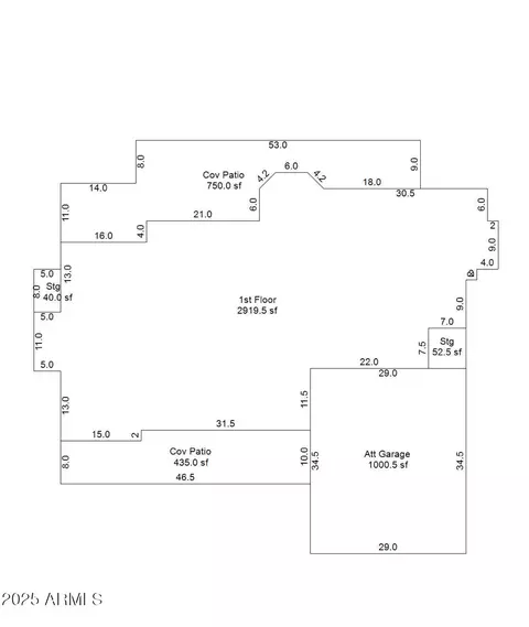 Floorplan - 1032 E Dolores Rd, Phoenix, AZ 85086 photo 1 of 1